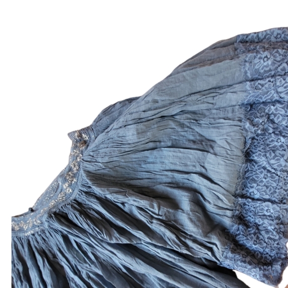 Anthropologie Z&L Tunic Blue Size Large - Picture 5 of 7